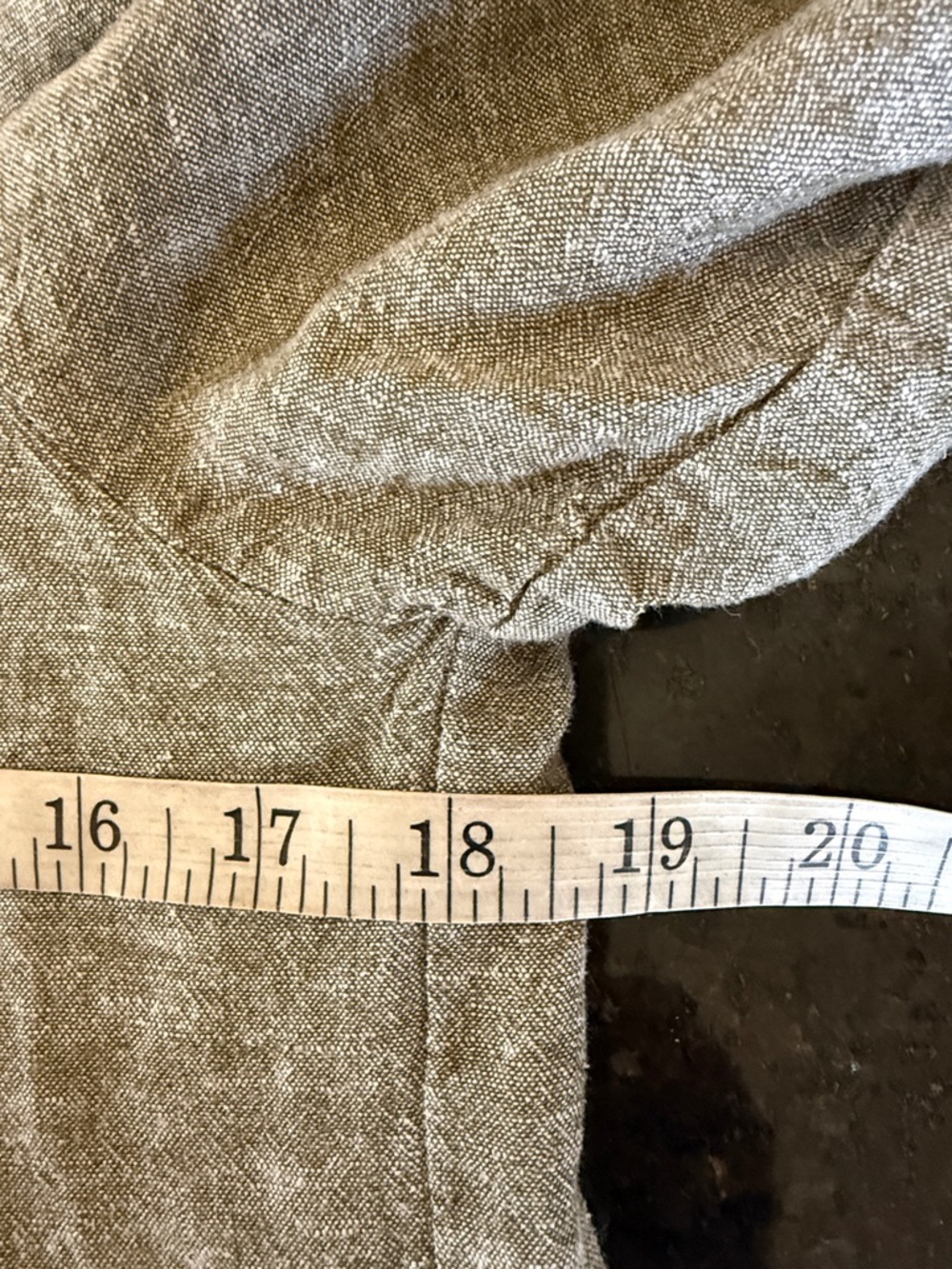 Cynthia Rowley Linen Blend Lagenlook V-Neck Puff Sleeve Loose Dress Taupe XS - Picture 8 of 10